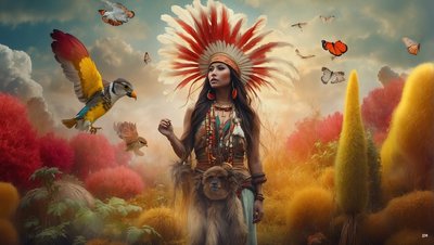 Dreamcore_dreamlike_scene-native american_03 de Josef Johann Michel