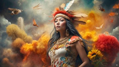 Dreamcore_dreamlike_scene-native american_05 de Josef Johann Michel