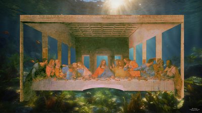 JJM-recrea_Leonardo da Vinci_La Última Cena_bajo el agua de Josef Johann Michel