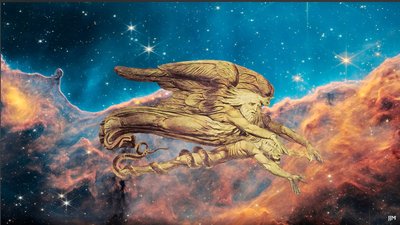 JJM-recrear: Blake-W_Und Elohim schuf Adam+JWST de Josef Johann Michel