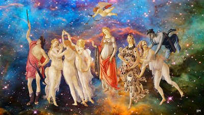 JJM-recrear: Botticelli-S_La Primavera+JWST de Josef Johann Michel