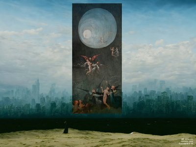 JJM recrean Friedrich-C-D: El Monje frente a la Ciudad Visión 1 de Josef Johann Michel