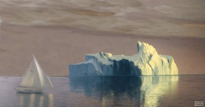 JJM recrea Bierstadt-A: El Iceberg de Josef Johann Michel