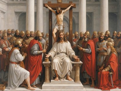 Jesús_acusado y condenado por Pilato_03 de Josef Johann Michel