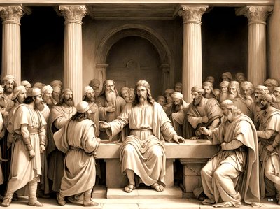 Jesús_enseña en el templo _01 de Josef Johann Michel