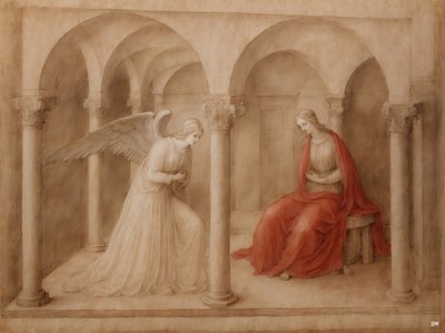Un ángel anuncia a María la concepción_03 de Josef Johann Michel