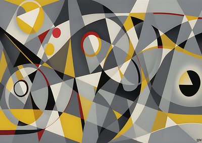 resumen: silver-yellow_circles 2 de Josef Johann Michel