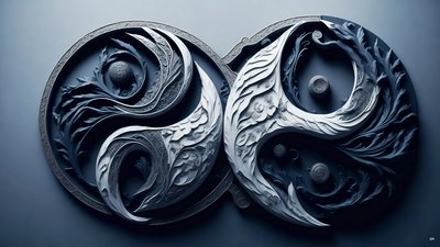 encáustica Feng Shui concepto de YIN Y YANG _05 de Josef Johann Michel