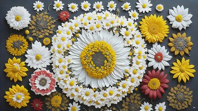 mandala:Elementos de manzanilla-matricaria_01 de Josef Johann Michel