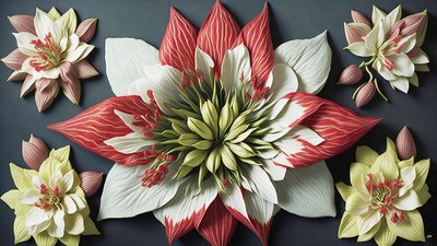 mandala: Amarilis elementos_02 de Josef Johann Michel
