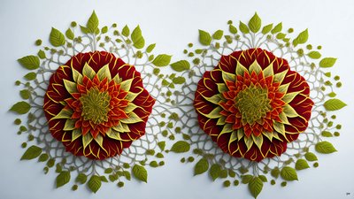 mandala: hibisco-flor elementos_01 de Josef Johann Michel
