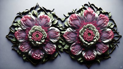 mandala: peonias-flores elementos_02 de Josef Johann Michel