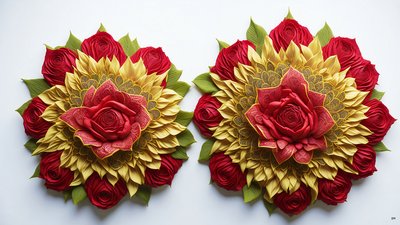 mandala: rosa-flor elementos_02 de Josef Johann Michel
