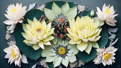 mandala: nenúfares elements_02 de Josef Johann Michel