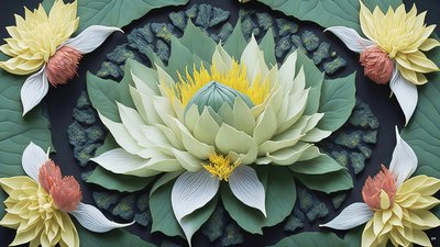 mandala: nenúfares elementos_04 de Josef Johann Michel