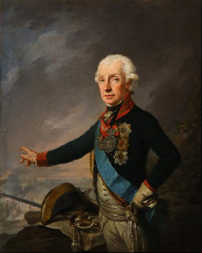 Retrato del mariscal de campo generalísimo Príncipe Alexander Suvorov 1729-1800, 1799 de Josef Kreuzinger
