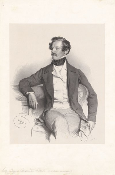 Alexander barón von Bach (1813-1893), jurista, político de Josef Kriehuber