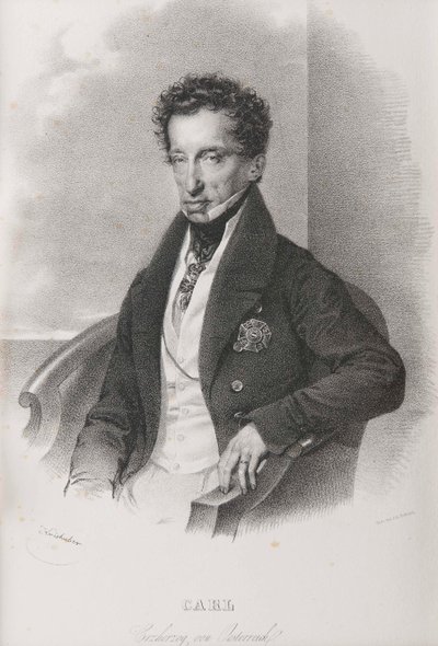 Archiduque Carlos de Austria 1771-1847, duque de Teschen de Josef Kriehuber