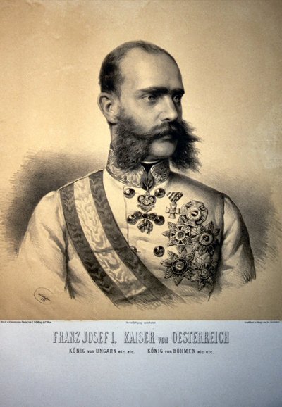 Franz Josef I. 1873 Litografía de Josef Kriehuber