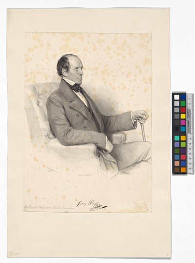 Franz Riepl, director del Ferrocarril del Norte del Emperador Fernando de Josef Kriehuber