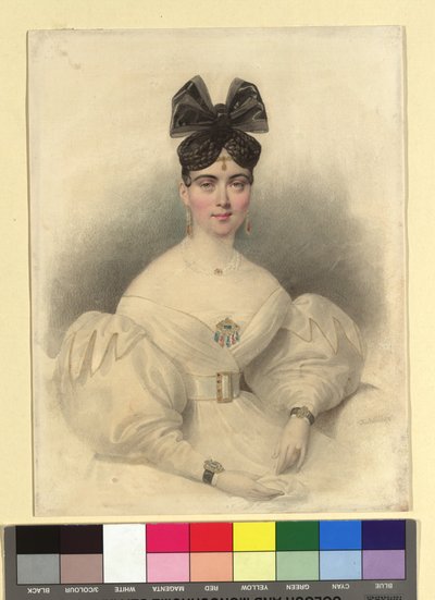 La señora Tschapek, propietaria de la tienda de lino y seda «Zur Jungfrau von Orleans» de Josef Kriehuber