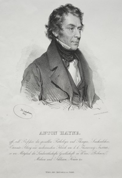 Retrato del Dr. Anton Hayne de Josef Kriehuber