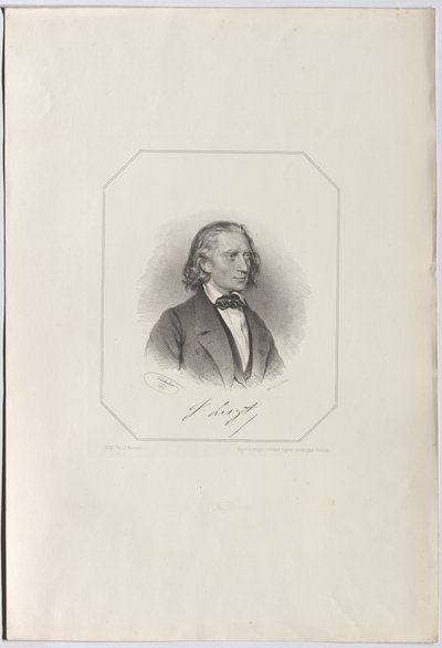 Retrato de Franz Liszt 1811-1886, 1856 de Josef Kriehuber
