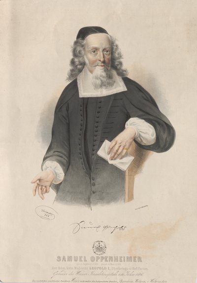 Retrato de Samuel Oppenheimer 1631-1703, 1846 de Josef Kriehuber