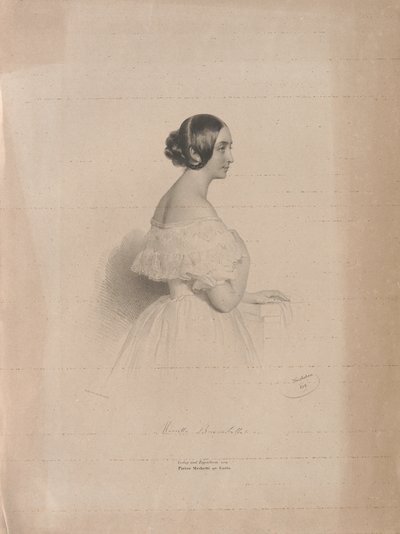 Retrato de la cantante de ópera Marietta Brambilla 1807-1875 de Josef Kriehuber