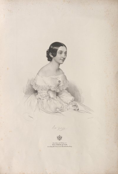 Retrato de la cantante de ópera Rita Gabussi 1810-1891, 1840 de Josef Kriehuber