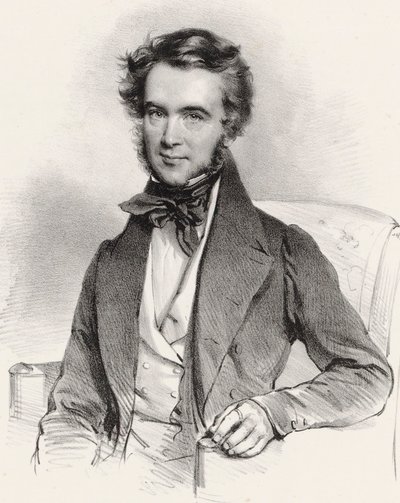 Retrato del violinista y compositor Karol Lipiski 1790-1861, 1837 de Josef Kriehuber