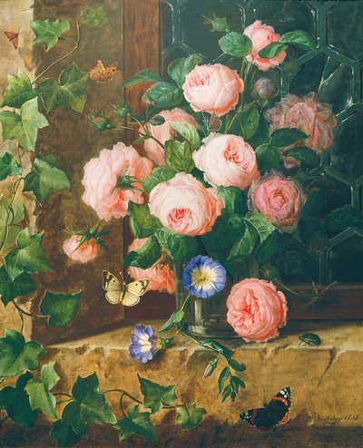 bodegones de flores de Josef Lauer
