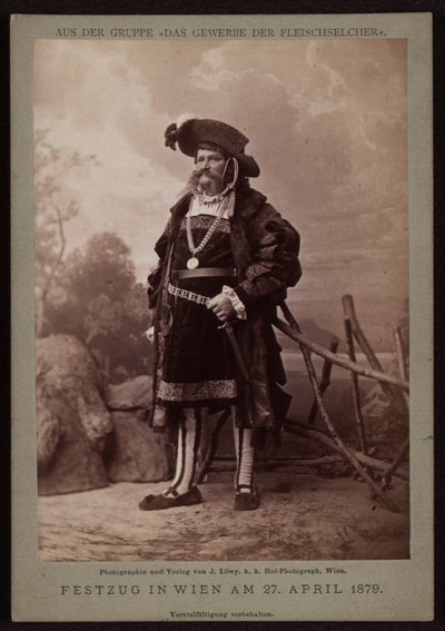 Jos. Ullmann, charcutero, en el desfile de Makart de 1879 de Josef Löwy