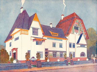 Casa en Darmstadt, diseñada por el Profesor Joseph Olbrich de Josef Maria Olbrich