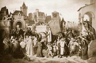 Leopoldo VI entrando en Viena, 1219 de Josef Mathias Trenkwald