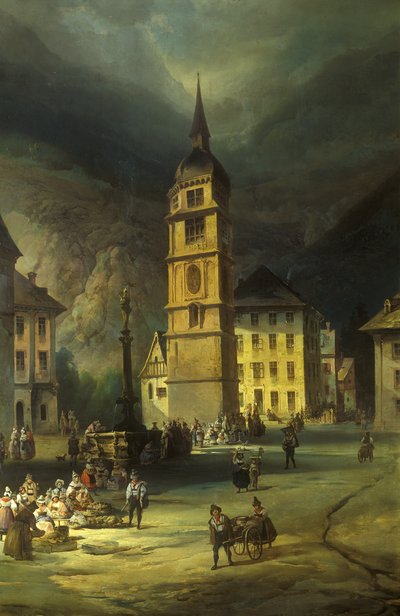 Altdorf en el lago de Lucerna de Josef Matěj Navrátil