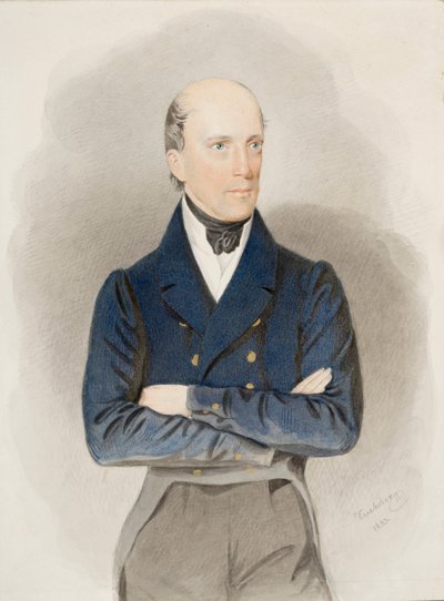Retrato del archiduque Juan de Austria (1782-1859) (acuarela sobre papel) de Josef Nikolaus Kriehuber