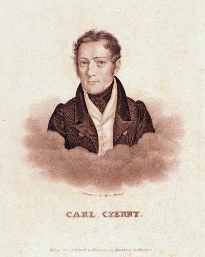 Retrato de Carl Czerny (litografía) de Josef Nikolaus Kriehuber