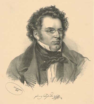 Retrato de Franz Schubert 1797-1828, 1846 de Josef Nikolaus Kriehuber