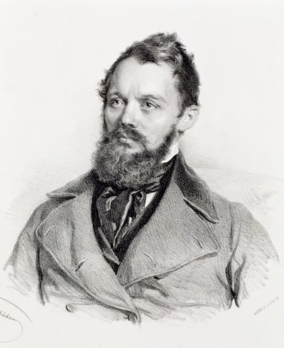 Retrato de Heinrich Laube de Josef Nikolaus Kriehuber