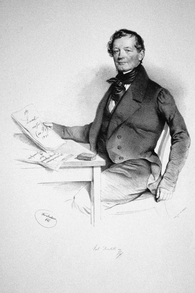 Retrato del compositor Anton Diabelli 1781-1858, 1841 de Josef Nikolaus Kriehuber