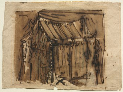Tent (recto); Two Sketches (verso) de Josef Platzer