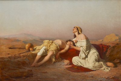 Agar e Ismael en el desierto de Josef Straka