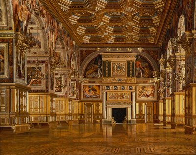 El salón de baile de Fontainebleau (óleo sobre lienzo) de Josef Theodor Hansen