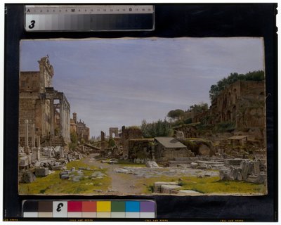 Dos vistas del Foro Romano de Josef Theodor Hansen