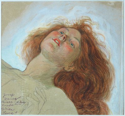Bosquejo de la cabeza de Leda de Josef Wawra