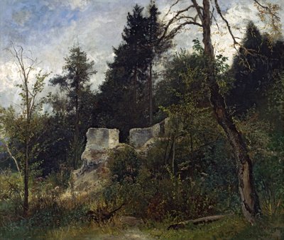 paisaje con ruinas de Josef Wenglein