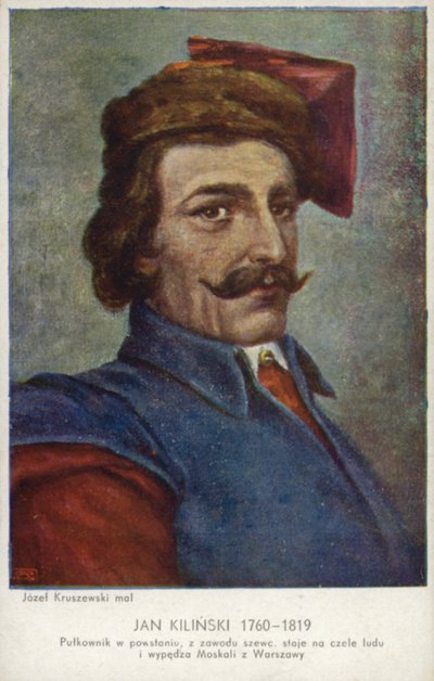 Jan Kilinski, líder militar polaco del Levantamiento de Kosciuszko contra el dominio ruso en Polonia de Josef Wincenty Kruszewski