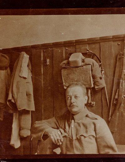 Álbum "Meine weltkriegs - Erinnerungen South-West Front (Carintia, Italia, Tirol del Sur) 31/03/1915-12/11/1918 - Josef Zohles Wien": retrato de soldado de Josef Zohles