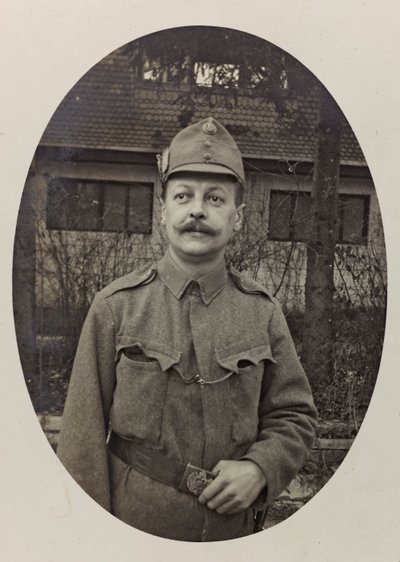 Álbum "Meine weltkriegs - Erinnerungen South-West Front (Carintia, Italia, Tirol del Sur) 31/03/1915-12/11/1918 - Josef Zohles Wien": retrato de soldado de Josef Zohles